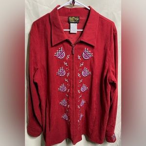 Vintage Bob Mackie Wearable Art zip up shacket